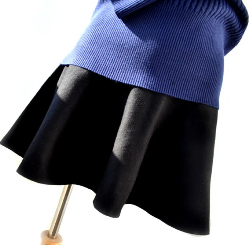 Korea Pleated Plus Size High Waist Skirt